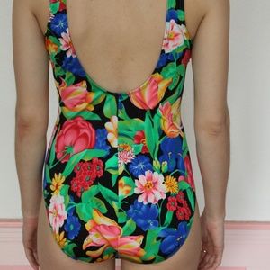 90s Floral Land's End One Piece
